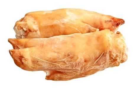 Raw pork legs on a white background 
の写真素材