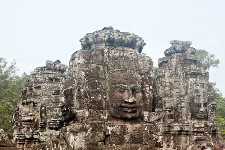 Bayon temple in Angkor Thom, Siemreap, Cambodiaの写真素材