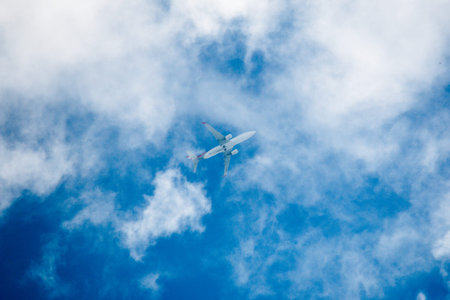 Lehtinen passenger plane on the blue skyの写真素材