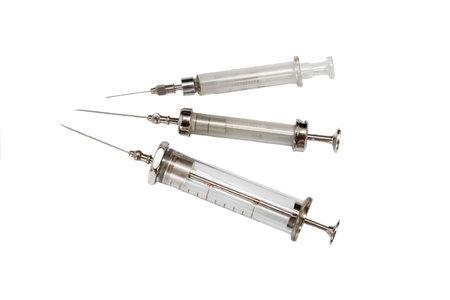 syringe  isolated on white backgroundの写真素材