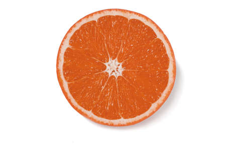 grapefruit in a cut on a white backgroundの写真素材