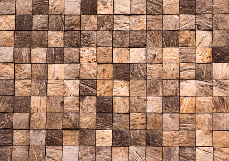 Mosaic is of small square stone slabsの写真素材