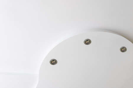 Trey ceilings with point electric lampsの写真素材