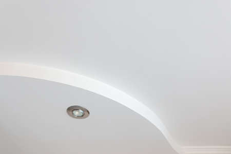 Trey ceilings with point electric lampsの写真素材