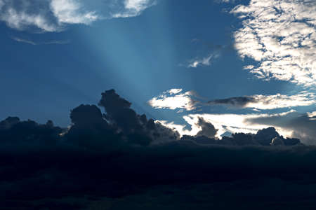 Dark storm clouds before the rain comeの写真素材