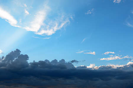 Dark storm clouds before the rain comeの写真素材