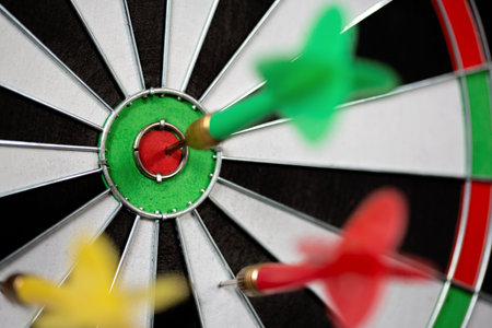 game throwing darts at the target