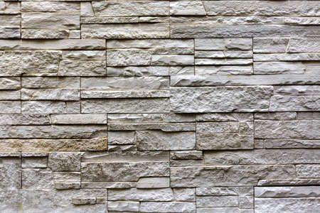 wall lined with decorative stoneの写真素材