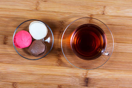 tasty colorful biscuits for teaの写真素材