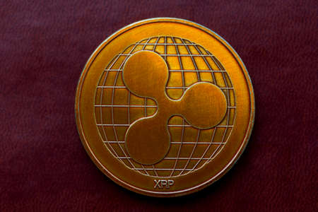 gold coins ripple, cryptographyの写真素材