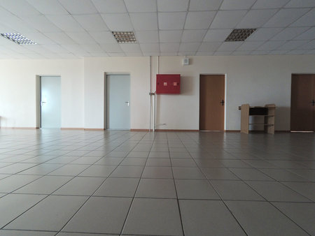 office space with tiles on the floor