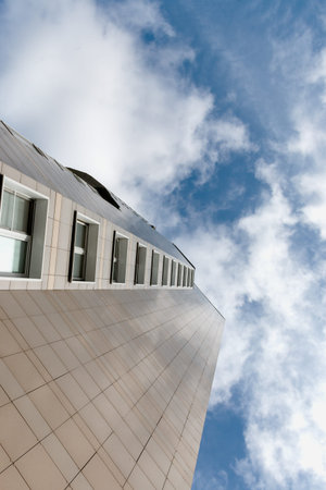 modern architecture. high-rise multi-storey building.