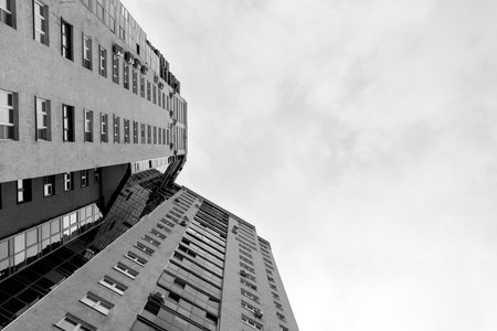 multistory many high-rise apartment building