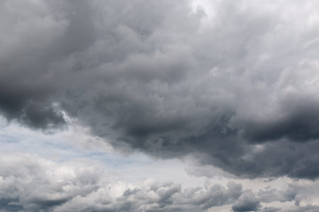 large heavy clouds in cloudy weather