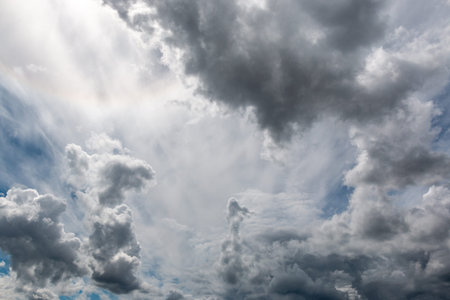 large heavy clouds in cloudy weather