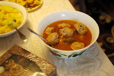 on the table are plates with different homemade food