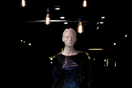 mannequins in a small clothing storeの写真素材