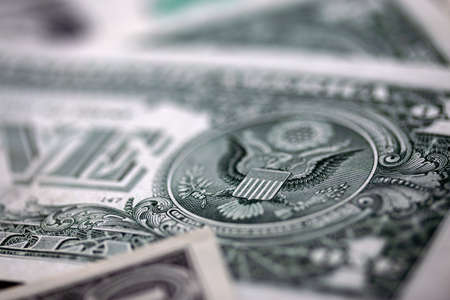 Stack of One Dollar Billsの写真素材