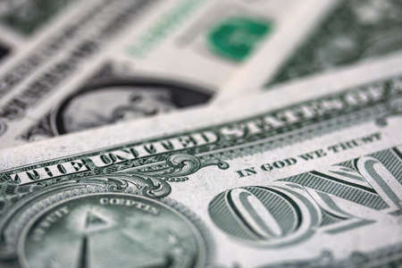 Stack of One Dollar Billsの写真素材