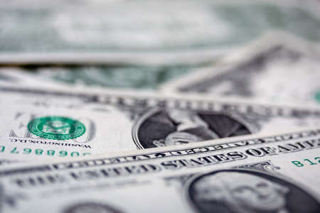 Stack of One Dollar Billsの写真素材