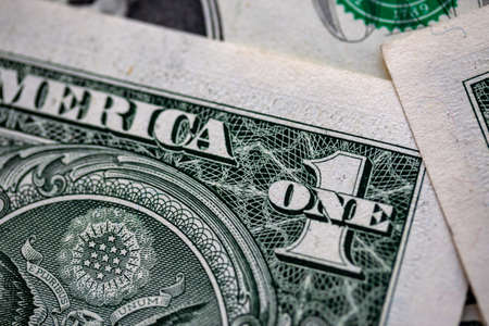 Stack of One Dollar Billsの写真素材