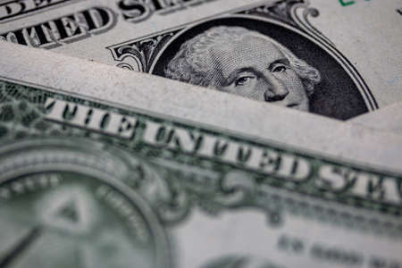 Stack of One Dollar Billsの写真素材