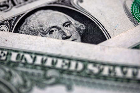 Stack of One Dollar Billsの写真素材