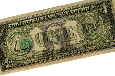 american paper dollar isolate on white background