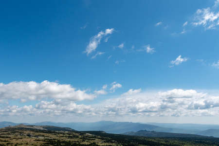 fantastic mountain landscape on a clear summer dayの写真素材