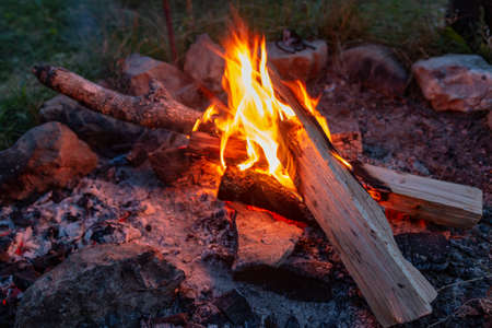 you can endlessly look at the fire burningの写真素材