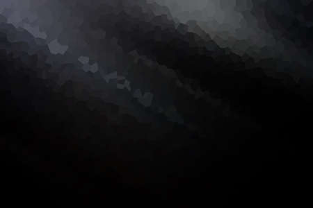 abstract mosaic of colored polygons on a dark backgroundの写真素材