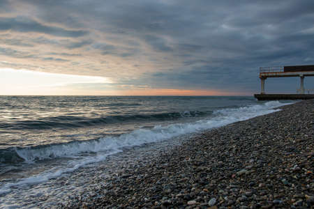 clouds over the sea during sunset iの写真素材