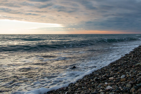 clouds over the sea during sunset iの写真素材