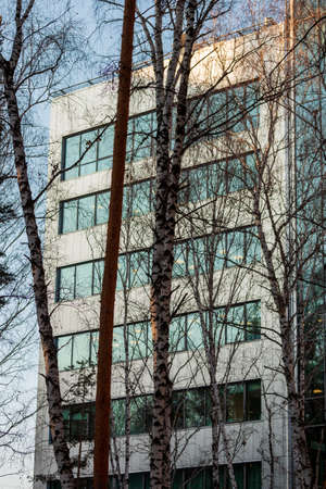 multi-storey residential building a place where many people live in the cityの写真素材