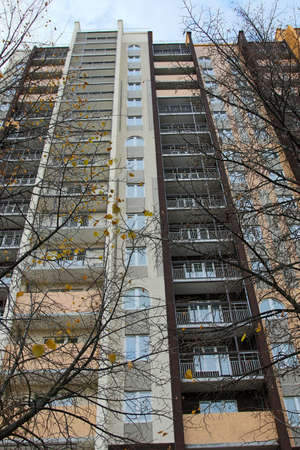 multi-storey residential building a place where many people live in the cityの写真素材
