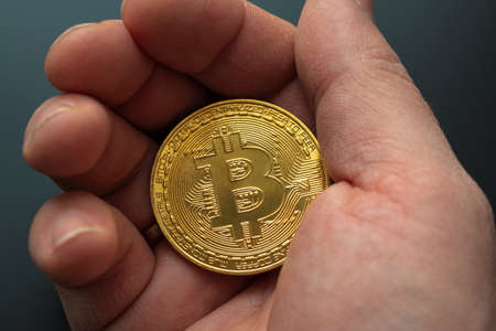 bitcoin cryptocurrency that is very popular on the crypto exchangeの写真素材