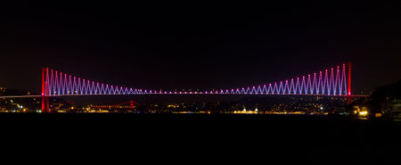 Bosphorus Bridge from Istanbul, Turkey