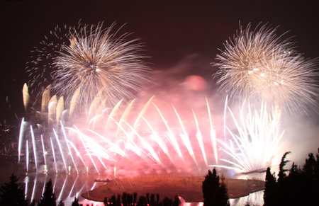 Fireworks over Halic, Istanbul