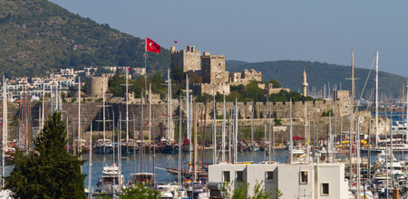 Bodrum Castle and Bodrum Marineのeditorial素材