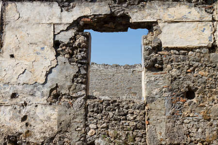Ruined house from Kayakoy, Fethiyeの写真素材
