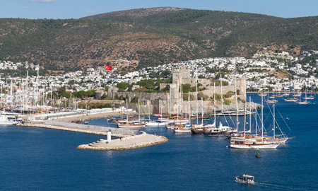 Bodrum Town and Castle in Turkeyのeditorial素材