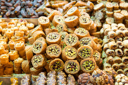 Turkish Sweets in Spice Bazaar, Istanbulの写真素材