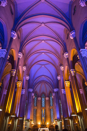 ISTANBUL, TURKEY - FEBRUARY 23, 2014: Church of St. Anthony of Padua is the largest church of the Roman Catholic Church in Istanbul. Church was built between 1906 and 1912.のeditorial素材