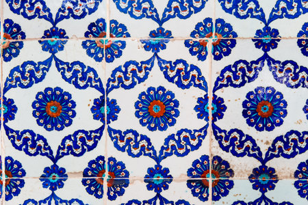 Turkish Blue Tileの写真素材