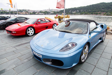 ISTANBUL, TURKEY - JUNE 07, 2014: Ferrari F430 in Istanbul Concours d'Elegance. Concours d'Elegance referring to the gathering of prestigious cars over 100 years.のeditorial素材