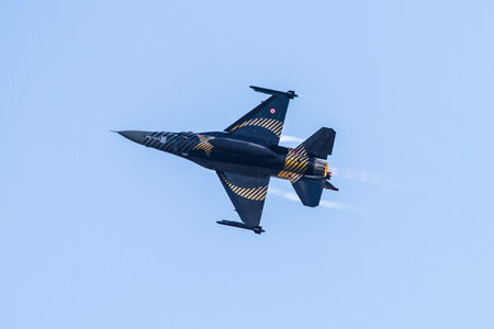 IZMIT, TURKEY - JUNE 28, 2014: Turkish Air Force Solo Aerobatics Display Team Solo Turk performs....