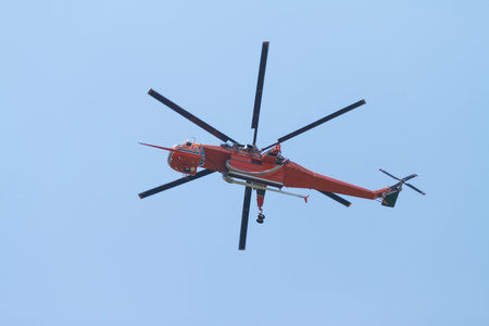 Fire helicopterのeditorial素材