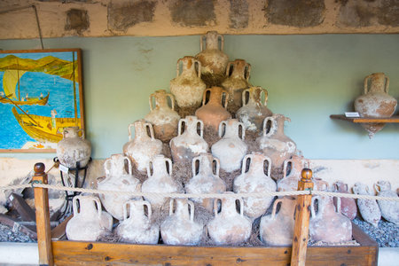 Amphoras in Bodrum Castle, Turkey