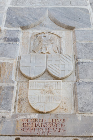 Knight Symbols in Bodrum Castle, Mugla, Turkeyのeditorial素材
