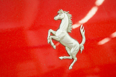 ISTANBUL, TURKEY - OCTOBER 25, 2014: Logo of a Ferrari car during Ferrari Racing Days in Istanbul...